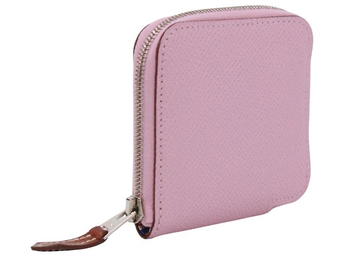 Hermès Monedero Hermes Azap Compact de seda Rosa - vista 2