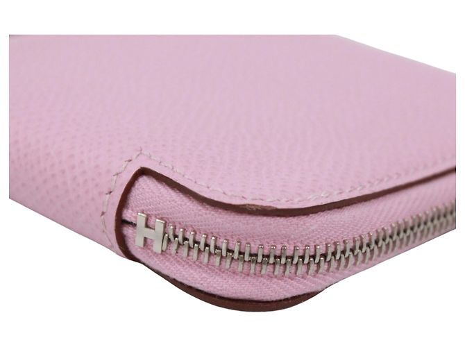 Hermès Monedero Hermes Azap Compact de seda Rosa - vista 5