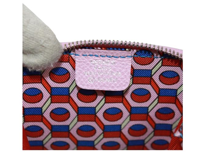 Hermès Monedero Hermes Azap Compact de seda Rosa - vista 8