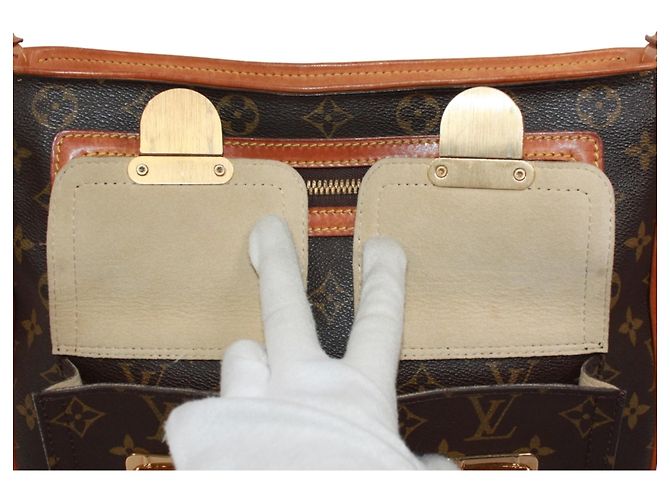 Borsa a tracolla Louis Vuitton Monogram Hudson GM Marrone Monogramma - vista 16
