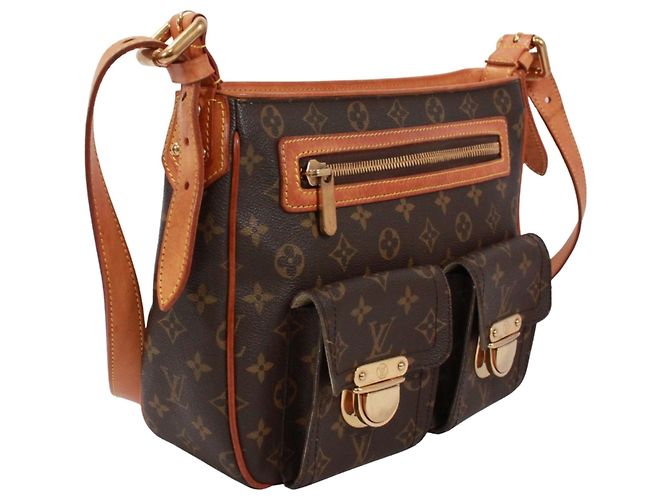 Borsa a tracolla Louis Vuitton Monogram Hudson GM Marrone Monogramma - vista 2