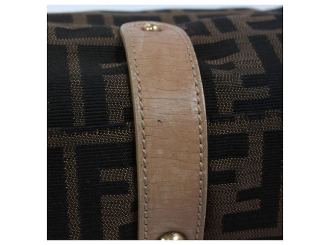 Bolso FENDI Turnlock Borsamagic Zucca Castaño Beige - vista 14