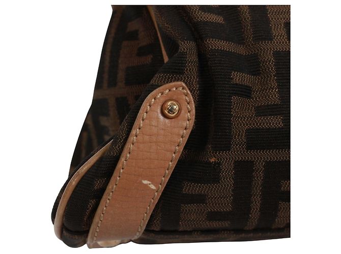 Bolso FENDI Turnlock Borsamagic Zucca Castaño Beige - vista 15