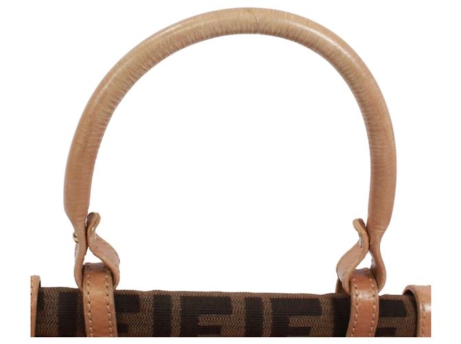 Bolso FENDI Turnlock Borsamagic Zucca Castaño Beige - vista 17