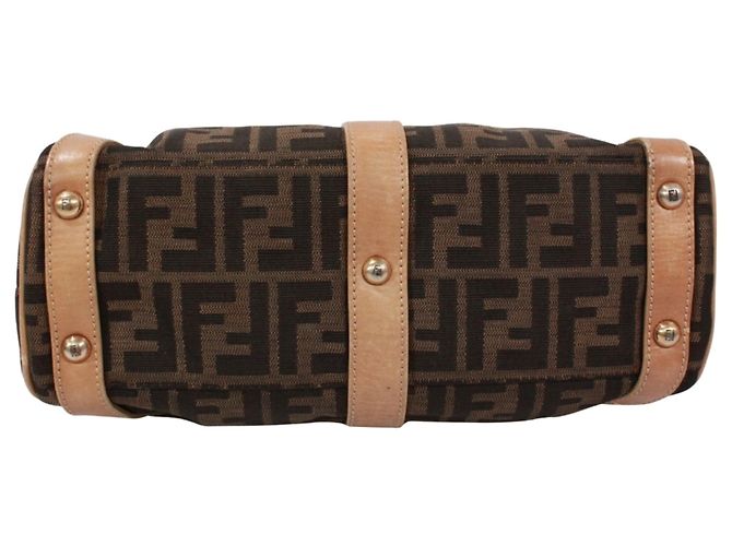 Bolso FENDI Turnlock Borsamagic Zucca Castaño Beige - vista 4