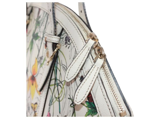 Borsa GUCCI con motivo floreale Bianco Multicolore - vista 12
