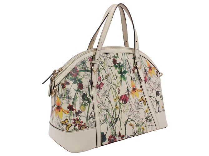 Borsa GUCCI con motivo floreale Bianco Multicolore - vista 2