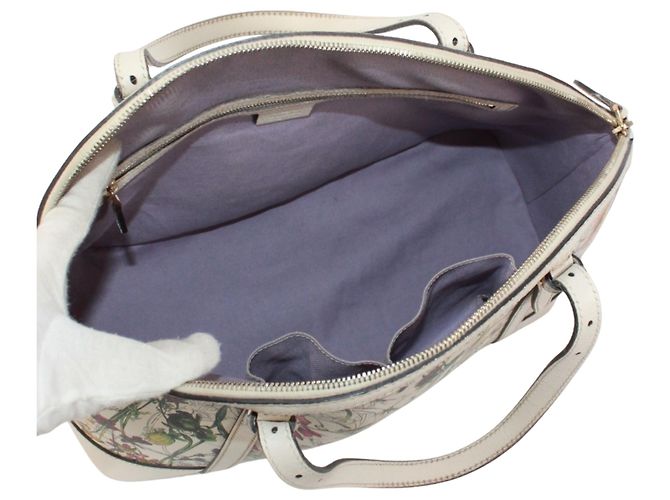 Borsa GUCCI con motivo floreale Bianco Multicolore - vista 7