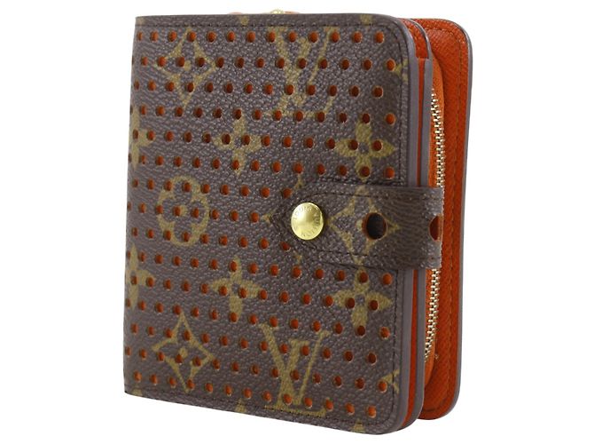 Louis Vuitton Compact Zip Perforated Monogram Canvas Braun - Ansicht 3