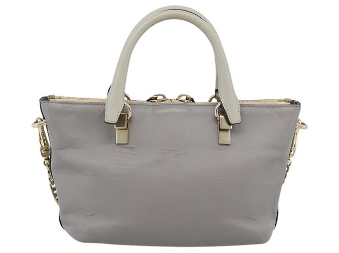 Chloé Borsa Chloe Baylee Bicolor in pelle Mini Marrone - vista 2