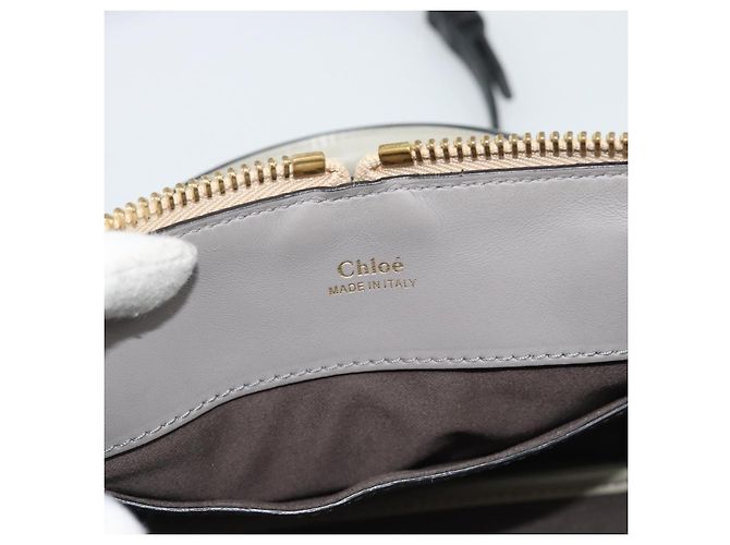 Chloé Borsa Chloe Baylee Bicolor in pelle Mini Marrone - vista 6