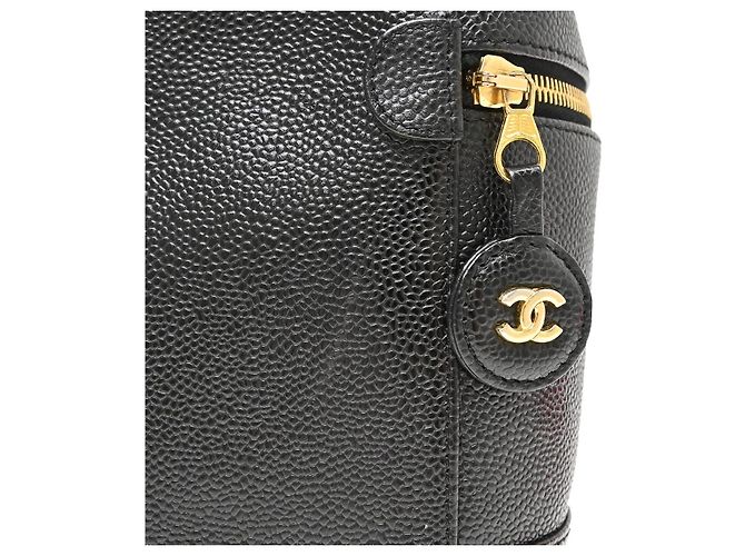 Chanel Vintage Timeless Cosmetic Case Caviar Tall Nero - vista 7