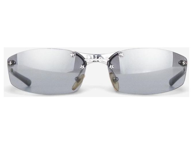 Dior by Galliano 2000s 'Minipop' Rimless Sunglasses Silvery - view 2