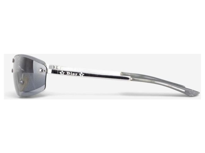 Dior by Galliano 2000s 'Minipop' Rimless Sunglasses Silvery - view 3