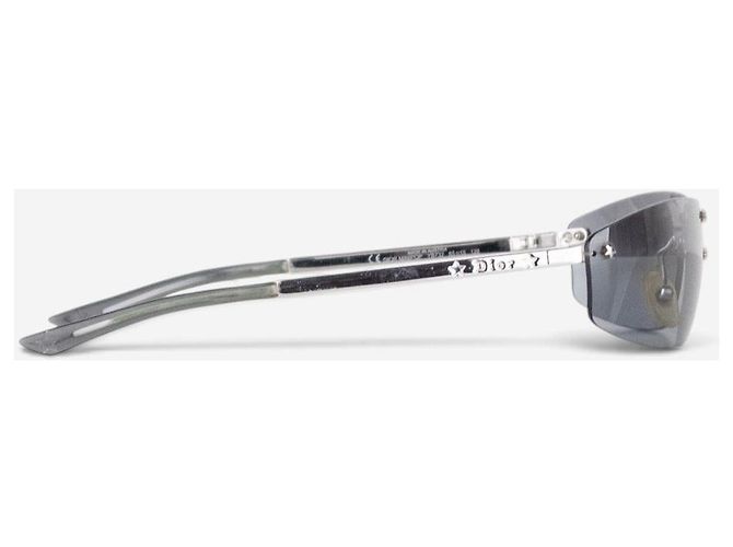 Dior by Galliano 2000s 'Minipop' Rimless Sunglasses Silvery - view 4