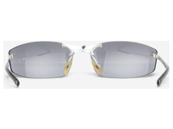 Dior by Galliano 2000s 'Minipop' Rimless Sunglasses Silvery - view 5