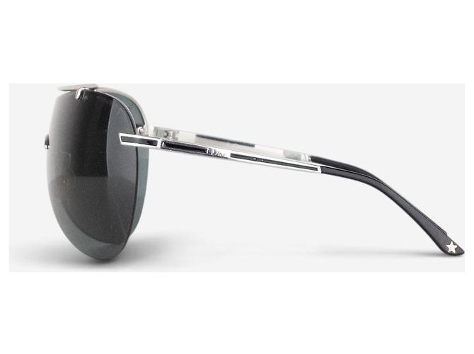 Dior by Galliano 2000er ‘Air 1’ Wrap Mask Shield Sonnenbrille Silber - Ansicht 3