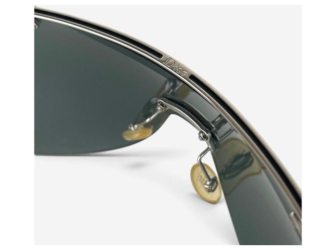 Dior by Galliano 2000er ‘Air 1’ Wrap Mask Shield Sonnenbrille Silber - Ansicht 7