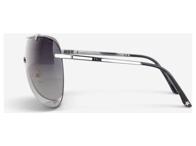 Dior by Galliano 2000s ‘Air 1’ Wrap Mask Shield Sonnenbrille Silber - Ansicht 3