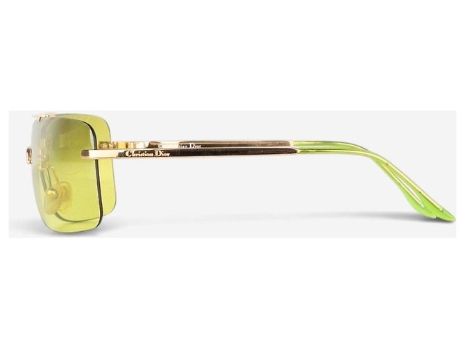Occhiali da sole maschera Dior by Galliano 2000s ‘Mini Motard’ Wrap Mask Shield Giallo - vista 3