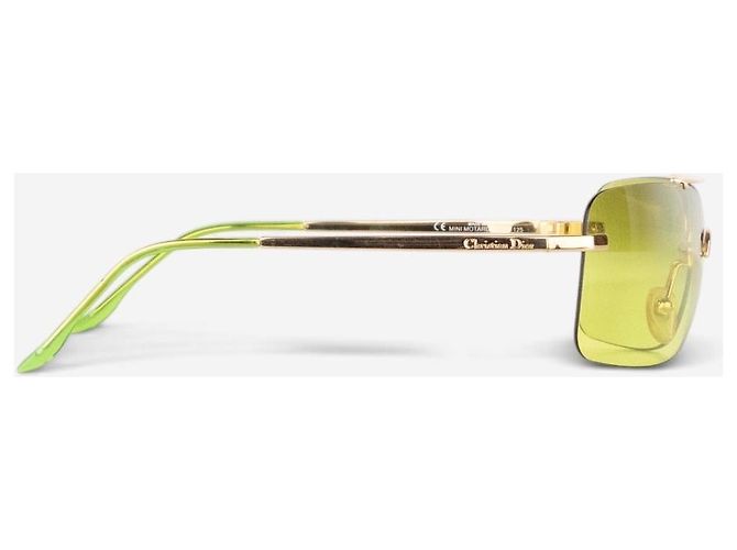 Occhiali da sole maschera Dior by Galliano 2000s ‘Mini Motard’ Wrap Mask Shield Giallo - vista 4