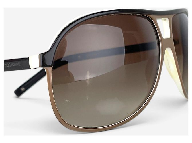 Occhiali da sole aviator Dior Homme by Hedi Slimane 'Black Tie 101' Beige - vista 7