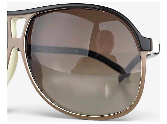 Occhiali da sole aviator Dior Homme by Hedi Slimane 'Black Tie 101' Beige - vista 8