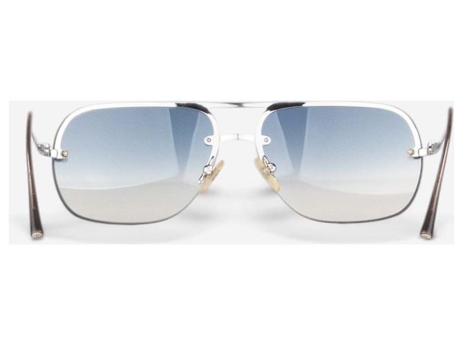 Occhiali da sole aviator Chanel by Karl Lagerfeld anni 2000 ‘4012’ Argento - vista 5