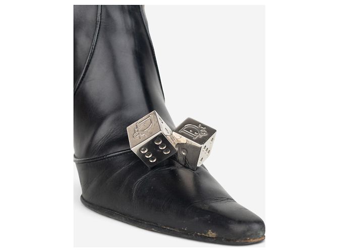 Botines de tacón ‘Gambler Dice’ Dior by Galliano AW04 Negro - vista 8