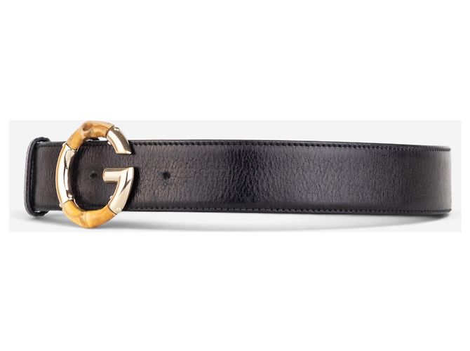 Gucci by Frida Giannini 2010s Bamboo Buckle Leather Belt - view 2