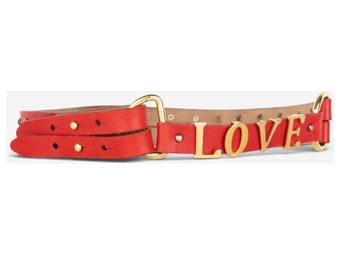 Dolce & Gabbana SS03 Bondage ‘Love’ Ledergürtel Rot - Ansicht 2