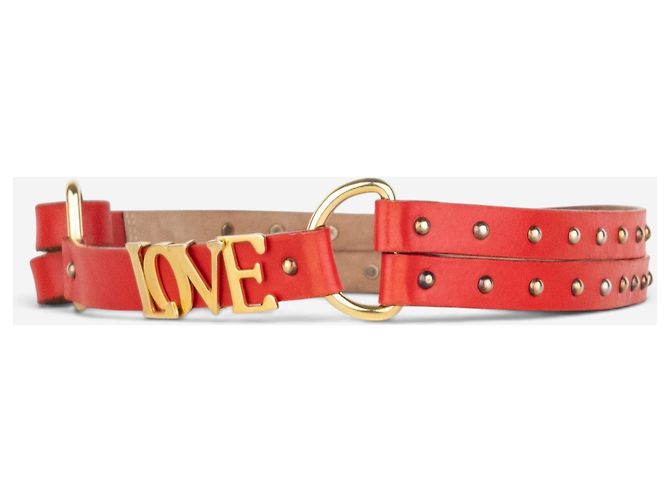Dolce & Gabbana SS03 Bondage ‘Love’ Ledergürtel Rot - Ansicht 3