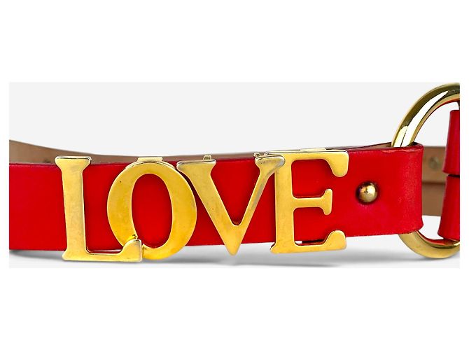 Dolce & Gabbana SS03 Bondage ‘Love’ Ledergürtel Rot - Ansicht 4