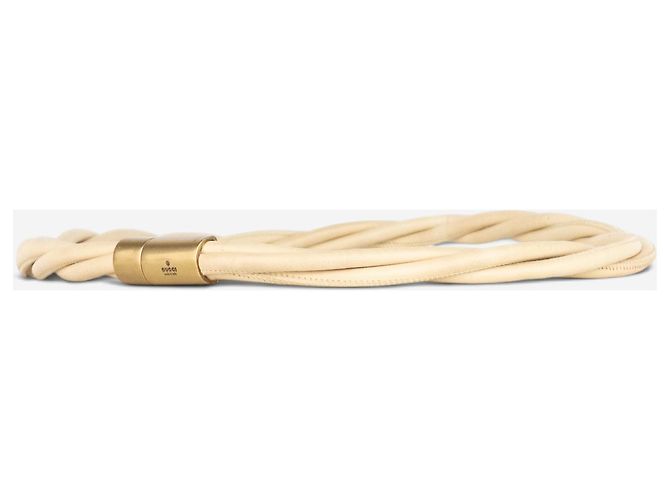 Gucci by Tom Ford 2000s Twisted Cable Belt Beige - view 2