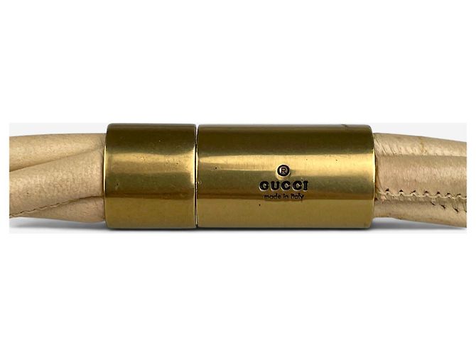 Gucci by Tom Ford 2000s Twisted Cable Belt Beige - view 3