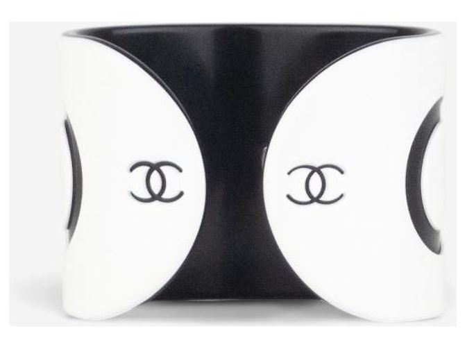 Bracciale rigido ‘Coco’ Chanel by Karl Lagerfeld SS02 Bianco - vista 2