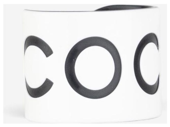 Bracciale rigido ‘Coco’ Chanel by Karl Lagerfeld SS02 Bianco - vista 4