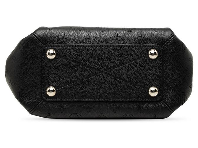 Borsa Louis Vuitton Monogram Mahina Babylon Chain BB Nero - vista 3