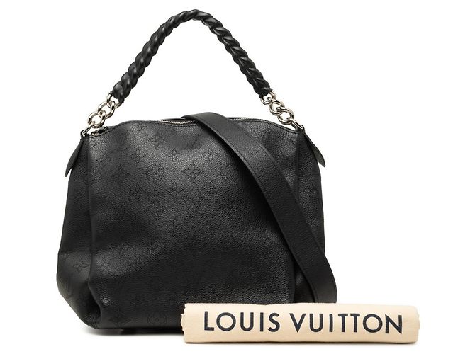 Borsa Louis Vuitton Monogram Mahina Babylon Chain BB Nero - vista 7