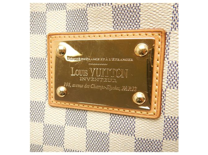 Borsa a tracolla Louis Vuitton Damier Azur Galliera GM Blu - vista 11