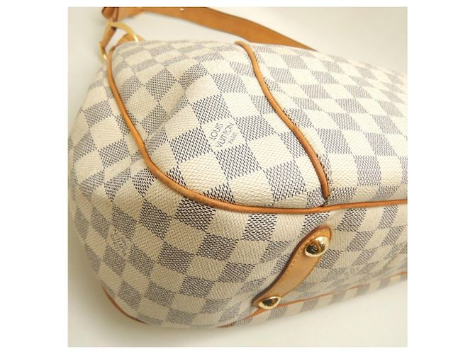 Borsa a tracolla Louis Vuitton Damier Azur Galliera GM Blu - vista 13