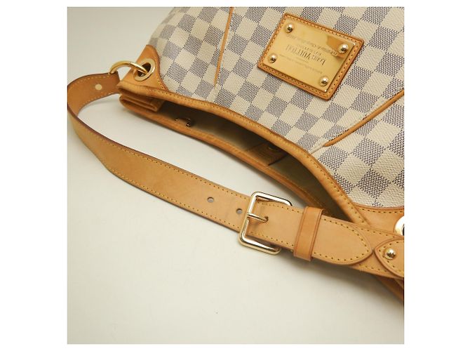 Borsa a tracolla Louis Vuitton Damier Azur Galliera GM Blu - vista 4