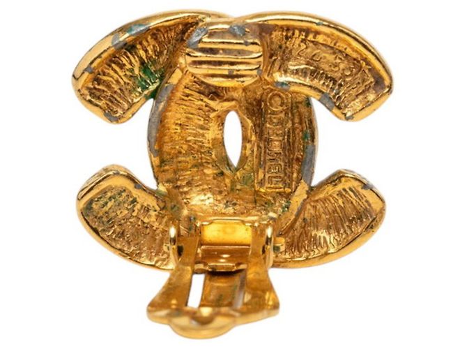Orecchini a clip Chanel Matelassé Vintage D'oro - vista 3