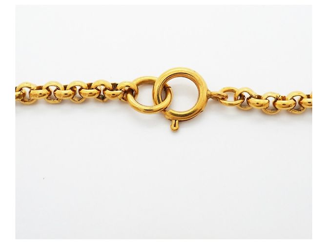 Collana Chanel placcata oro con motivo cuore Coco Mark D'oro - vista 4