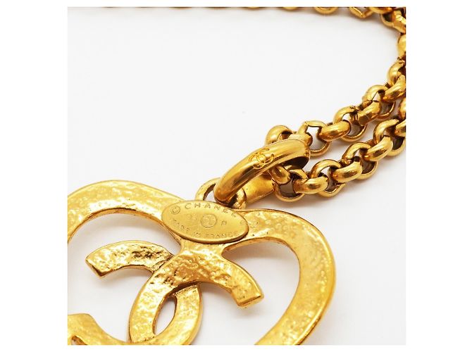 Collana Chanel placcata oro con motivo cuore Coco Mark D'oro - vista 6