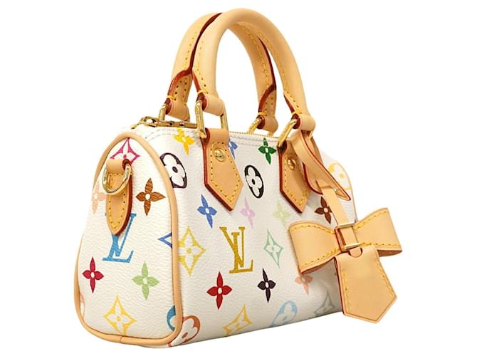 Borsa a mano Louis Vuitton Monogram Multicolor Nano Speedy Bianco - vista 2
