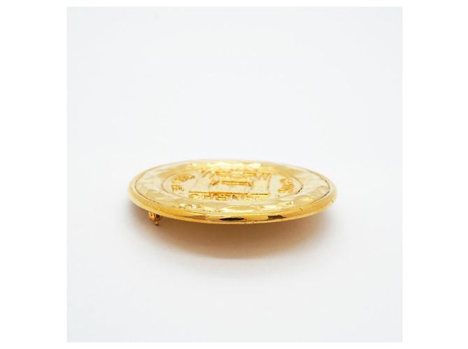 Spilla Chanel placcata oro D'oro - vista 3