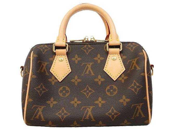 Borsa Louis Vuitton Monogram Speedy Bandoulière 20 Marrone - vista 11