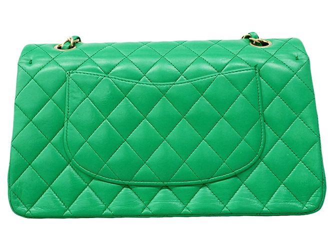 Borsa a tracolla Chanel Matelassé Verde - vista 14
