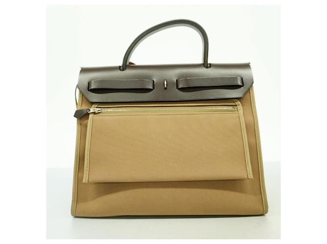Hermès Borsa Hermes Herbag Zip PM Marrone - vista 7
